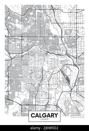 Outline Calgary Canada City Skyline With Modern Buildings Isolated On