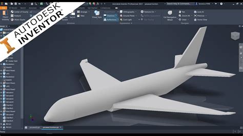 Autodesk Inventor Tutorial Aircraft Modeling Part 1 Youtube