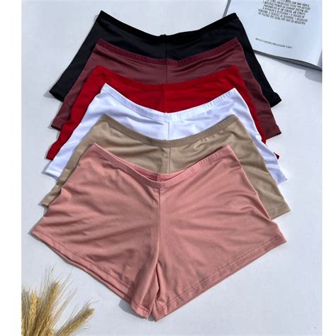 Kit 5 Calcinha Shortinho Cueca Boxer Feminina Conforto Lingerie Moda Intima Shopee Brasil