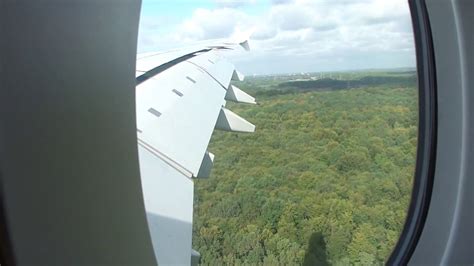 Airbus A380 strong crosswind landing at Düsseldorf filmed from inside ...