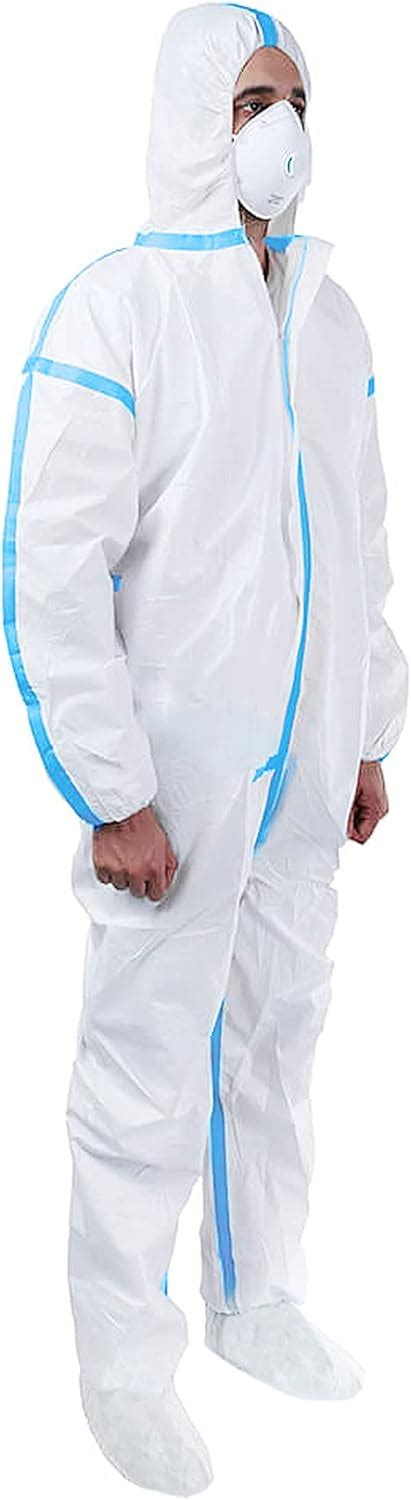 Buy White Microporous Hazmat Disposable Coveralls Small Gsm W