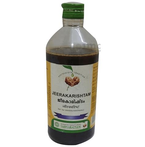 Vaidyaratnam Jeerakarishtam Buy Bottle Of 450 0 Ml Syrup At Best Price