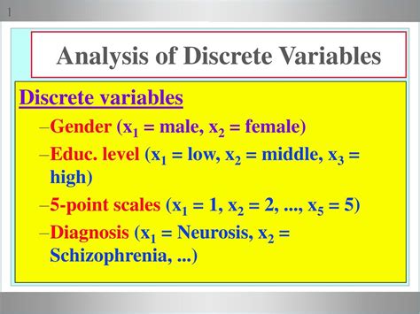 Analysis Of Discrete Variables Ppt Download