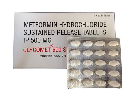 500mg Metformin Hydrochloride Sustained Release Tablets IP At Rs 43 01