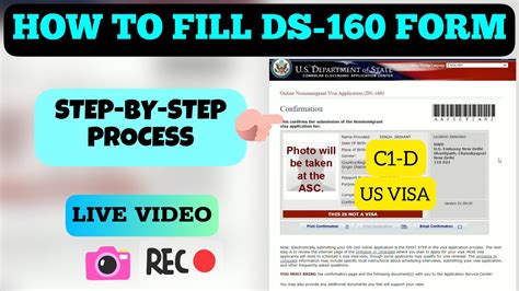 How To Fill DS 160 Form For US C1 D VISA DS 160 Online Step By