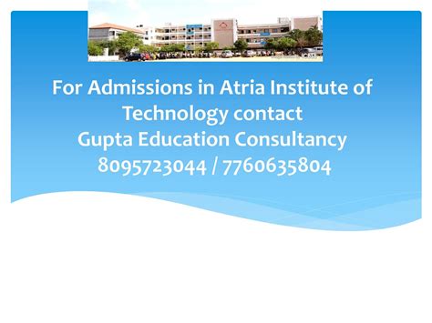 Admission In Atria Institute Of Technology Bangalore Con… Flickr