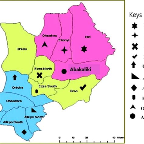 Map Of Ebonyi State Nigeria Showing Different Local Government Areas Download Scientific