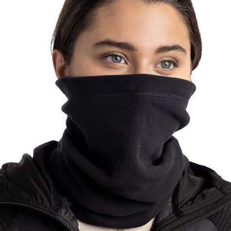 buff polar neckwarmer solid neck warmer black ocean sports