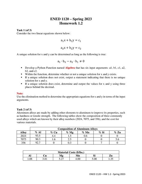 HW 1p2 Python Functions ENED 1120 HW 1 Spring 2023 ENED 1120