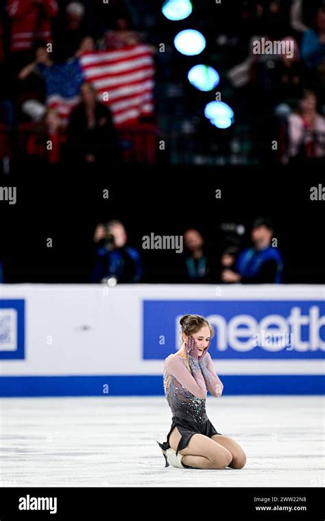 Isabeau Levito Usa During Women Short Program At The Isu World