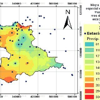 Distribuci N Espacial De La Precipitaci N Mensual Mm De Septiembre En