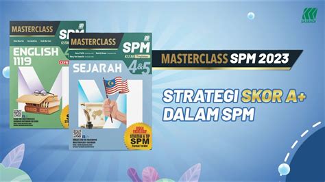 Masterclass SPM 2023 Siri Buku Rujukan Terlaris Oleh Sasbadi YouTube