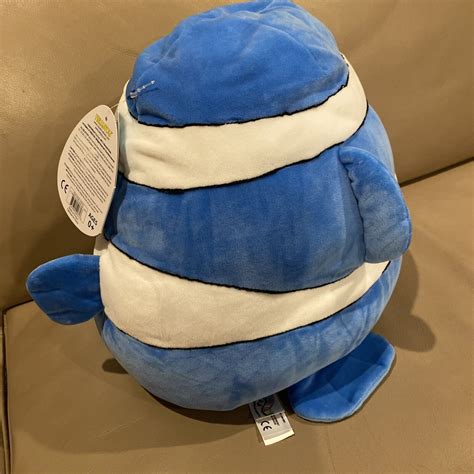 Squishmallows 12 Ricky Blue Clownfish FISH VACATION BUDDY Embroidered