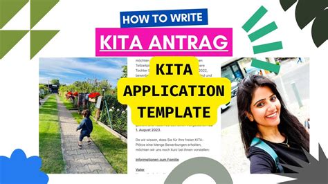 Kita Antrag Kita Application Template How To Write Application