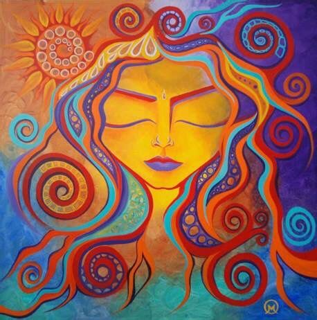 Woman S Face Color Art Sacred Feminine Art Mystical Art Whimsical Art