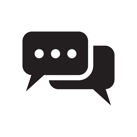 Chatting Message Icon Template Black Color Editable Chatting Message