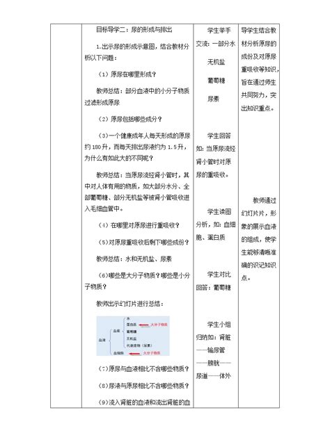 初中生物人教版 新课标七年级下册第五章 人体内废物的排出教案及反思 教习网教案下载