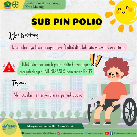 Ayo Sukseskan Sub Pin Polio Puskesmas Arjowinangun