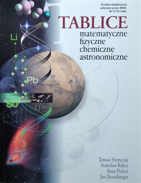 Tomasz Szymczyk Tablice Matematyczne Fizyczne Chemiczne Astronomiczne