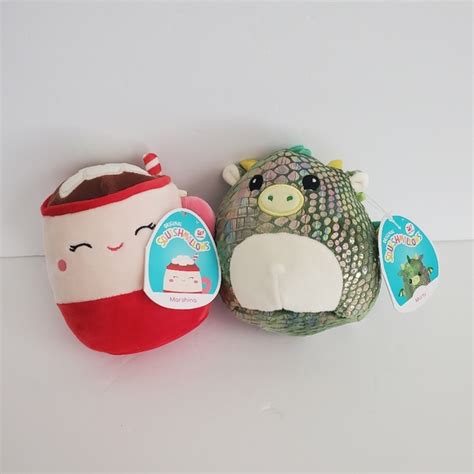 Squishmallows Accessories Nwt Squishmallows Marshina Hot Cocoa Marty Dragon Walgreens