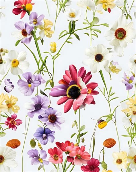 Premium Ai Image Wild Flowers Vector Collection Herbs Herbaceous