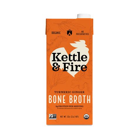 Kettle Fire Chicken Bone Broth Turmeric Ginger Thrive Market