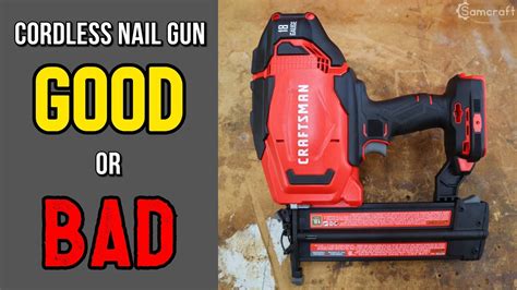 REVIEW Craftsman V20 CORDLESS BRAD NAILER CMCN618C1 YouTube