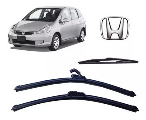 Kit Palhetas Parabrisa Diant Tras Honda Fit Ate