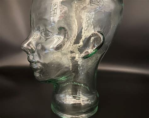 Vintage Green Glass Mannequin Head 1970s Etsy