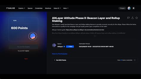 AltLayer Testnet Offer Task 2 AltLayer Altitude Phase II Beacon Layer