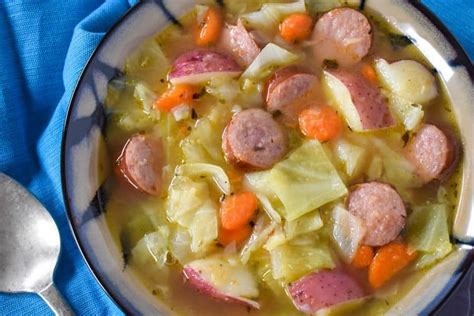 Cabbage Sausage Soup Cook2eatwell