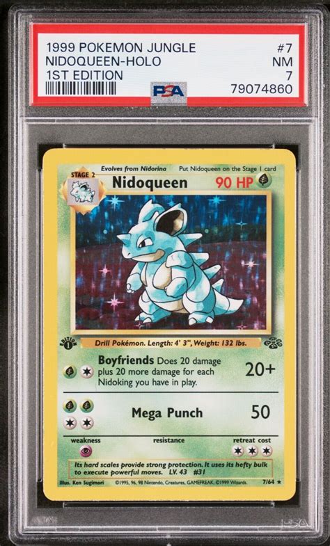 Nidoqueen St Edition Psa Jungle Pokemon Card Ebay