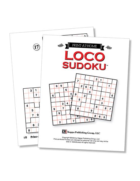 Print At Home Loco Sudoku Kappa Puzzles