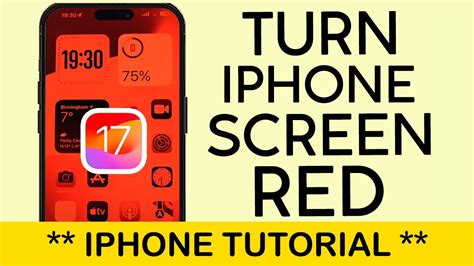 How To Change Iphone Screen To Red On Iphone Pro Max Ios