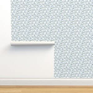 Blue Floral Peel and Stick Wallpaper, Cottage Flowers Peel and Stick ...