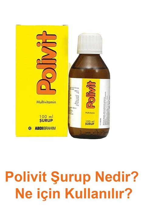 A Bottle Of Polivt Syrup Next To A Yellow Box With The Word Polivt On It