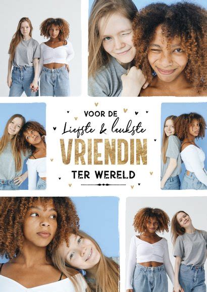 Fotokaart Liefste Vriendin Liefde Fotocollage Kaartje2go