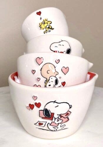 Rae Dunn Peanuts Snoopy Measuring Cups Valentine S Day Nwt Ebay