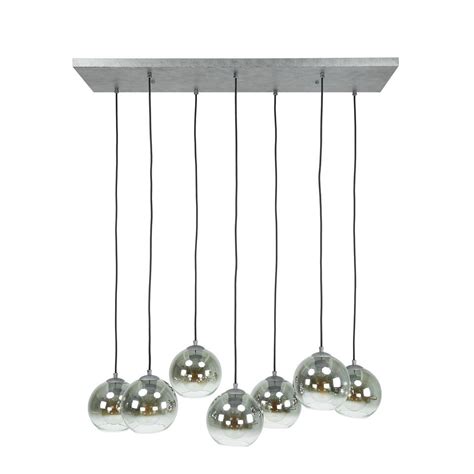 Hoyz Hanglamp Bubble Shaded 7 Lampen Industrieel Grijs Zwart