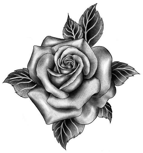 Black Vintage Rose Temporary Tattoo Rose Tattoo Black Flower Vintage