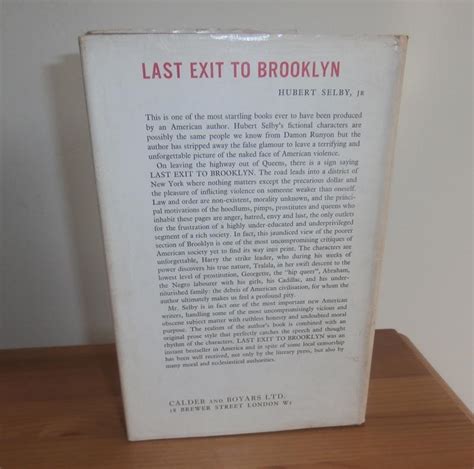 Last Exit To Brooklyn By Selby Hubert Jr Very Good Hardcover 1966