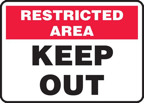 Keep Out Admittance & Exit Restricted Area Safety Signs MADC504