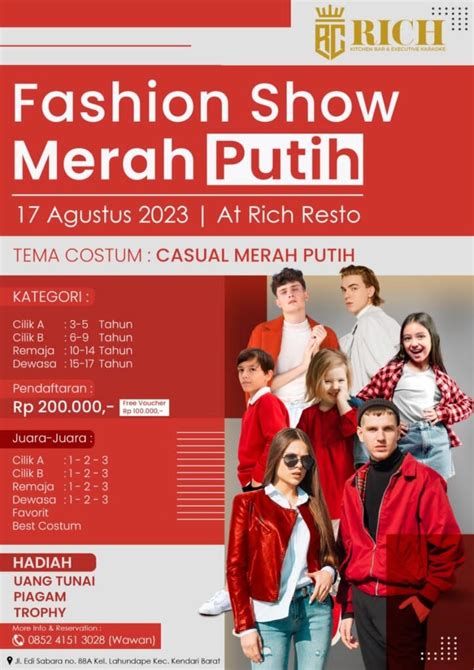 Meriah HUT Ke 78 RI Rich Club Kendari Bakal Laksanakan Lomba Fashion