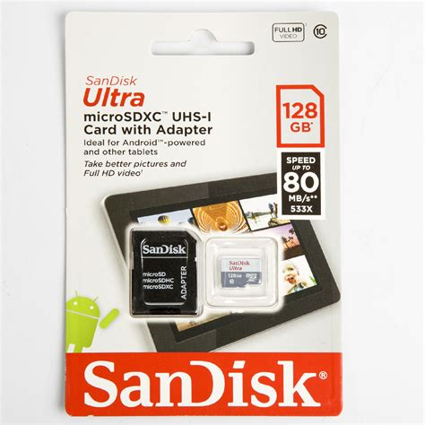 SanDisk Ultra microSDXC UHS-I 128GB Class10 533x (SDSQUNR-128G-GN6ТA ...