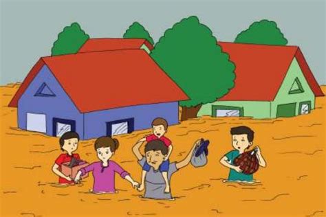 Gambar Kartun Membantu Korban Bencana Alam 46 Koleksi Gambar