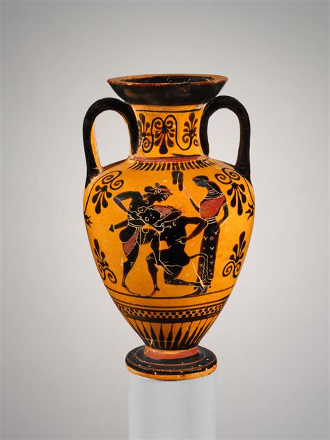 Attributed To The Edinburgh Painter Terracotta Neck Amphora Jar