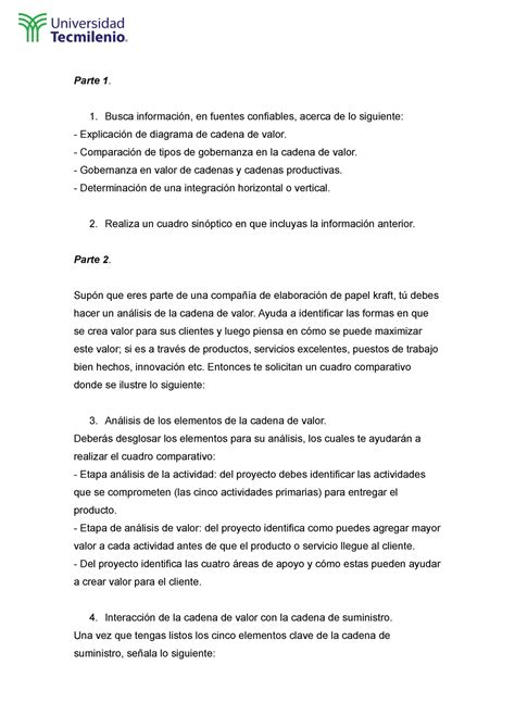 Modelos De Negocios Y La Cadena De Valor Evidencia 2 Parte 1 Busca