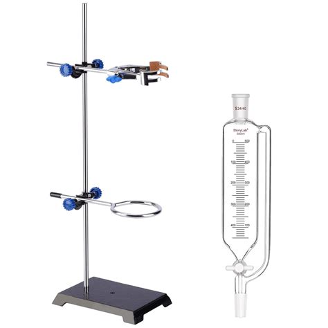 Buy Stonylab Pressure Equalizing Funnel And Lab Stand Set Bundle 500