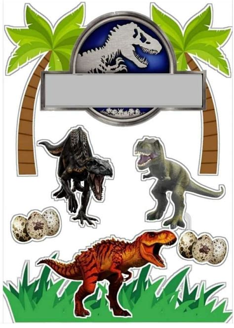 Pin By Denise Canabrava On 1 Modelos Bolo Topo Jurassic Park Topper Dinosaur Theme Party