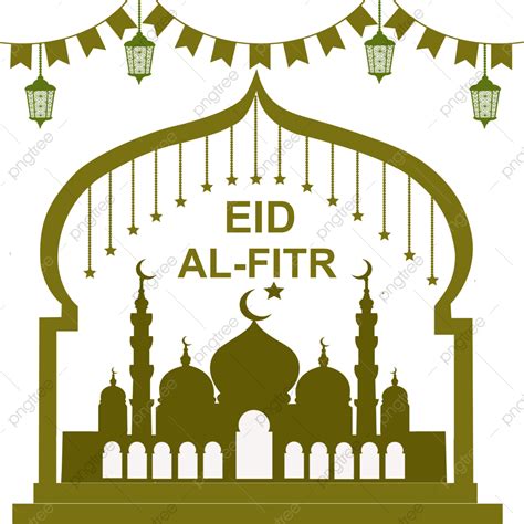 รูปตกแต่งที่สวยงามพื้นหลัง Eid Al Fitr กับดาวมัสยิดและดวงจันทร์ Png ธง อี๊ดการ์ด ทางหลวงมี